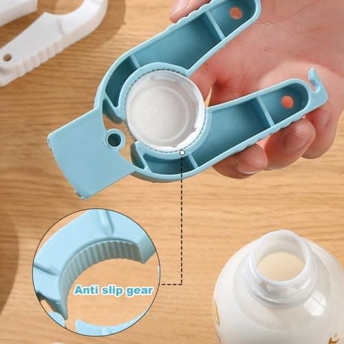 4pcs Multifunctional Plastic Bottle Opener for Arthritic Hands, 3 in 1 Water Bottle Cap Opener and Jar Opener for Weak Hands, Seniors, Elderly, Easy Grip Lid Seal Remover — view 3