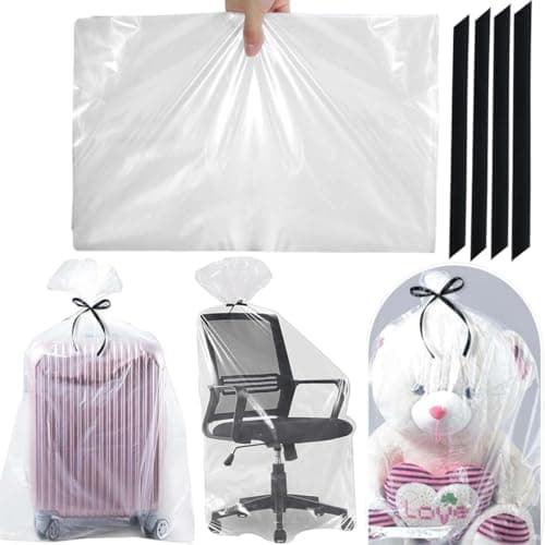 Generic Extra Large Clear Plastic Storage Bags 4Pcs 40x60In 100x152CM Heavy Duty Reusable Jumbo Bags for Moving Storage Furniture Luggage Home UK
