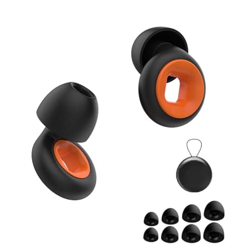 1 Pair Motorcycle Ear Plugs – 27dB Noise Reduction for Wind & Engine Noise, Reusable Soft Silicone Earplugs for Riding, Outdoor Sports, Sleep & Travel, Comfortable Hearing Protection for Men & Women