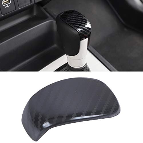 WJBABJ Ski Boot Bag For Honda Jazz Fit GR/GS 2020 2021 Accessories Stainless Matte Black Carbon Fiber Interior Gear Shift Knob Head Cover Trim 1pcs (Color Name : Black) — view 2