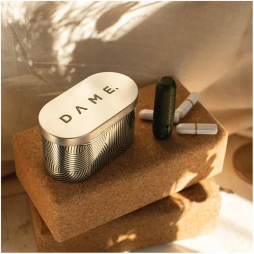 DAME Tampon Storage Tin – Elegant Bathroom Organiser for Tampons and Feminine Care Essentials | Durable Aluminum Storage Box with Lid for Travel and Home — view 4