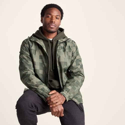 TOG24 Craven Mens Windproof Breathable Waterproof Jacket, Packaway Hood Zip — view 5