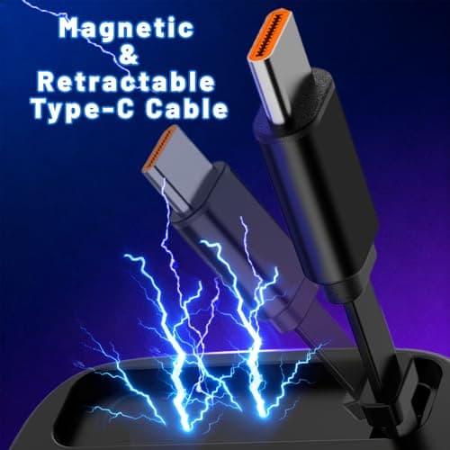 Retractable Car Charger 3-in-1, 78W Fast Car Charger with Built-in 30W USB C Cable & Cigarette Lighter Splitter, Car Accessories Gift for Men Women, for iPhone 17 16 15 14, Galaxy, Pixel — view 4