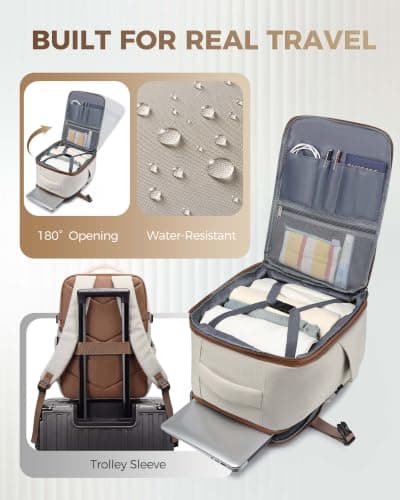 Xkdoai New Expandable for Ryanair Cabin Bags 40x30x20 to 40x30x25 Apricot — view 6