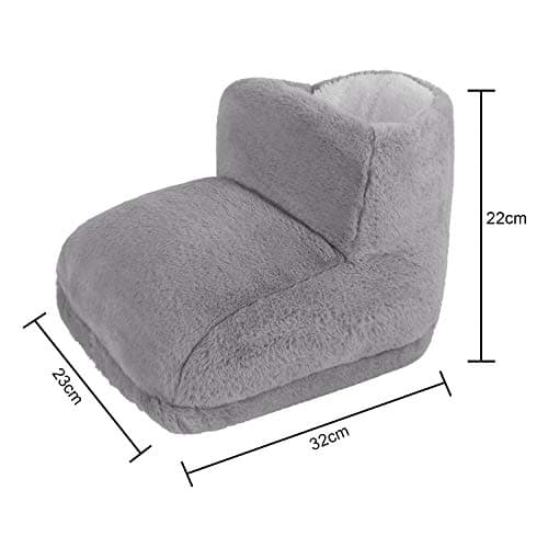 Furry USB Electric Heated Foot Warmers Winter Home Office Thick Plush Foot Heater Thermal Heating Pad Cushion Heat Therapy Feet Warmer Boots Shoes for Men Women — view 6