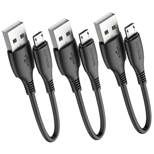 HOTNOW Short Micro USB Cable 15cm, [3 Pack,0.15m], USB to Micro USB Cable