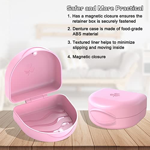 ARGOMAX Pink Magnetic Retainer Case and Denture Box for Aligners — view 5
