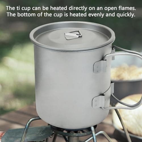 Changor Ti Camping Mug Set with Collapsible Handle — view 3