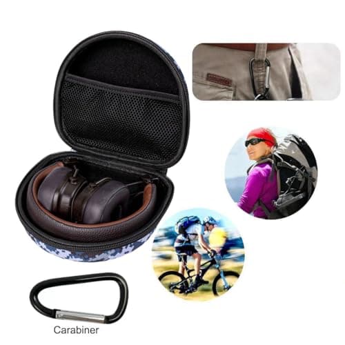Camo Travel Headphone Case, fit for Marshall Major V/IV/III/II, Fit for Noot K11 / HS14 BTH03 BTH02 Kids On-Ear Bluetooth Headphones (Blue Camouflage) — view 4