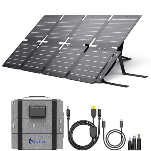 BigBlue 60W Foldable ETFE Solar Charger 【IP68 Waterproof& Angle Stand】