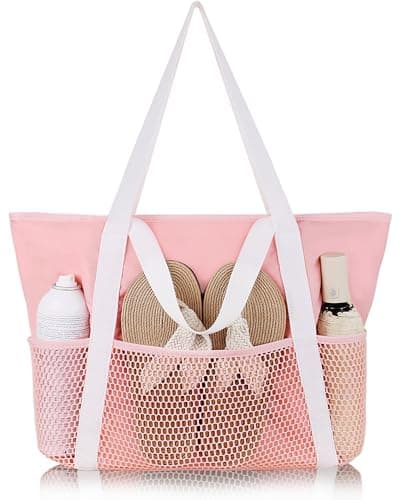 HOMESPON Beach Bag Large Waterproof Tote for Women with Zipper