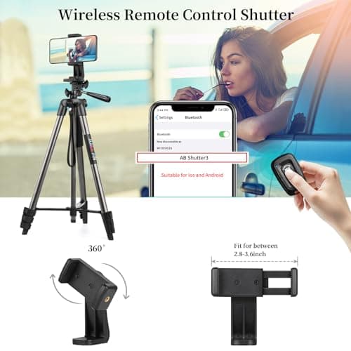JOILCAN 63" Tall Phone Tripod with Wireless Remote for iPhone 17/16/15 — view 5