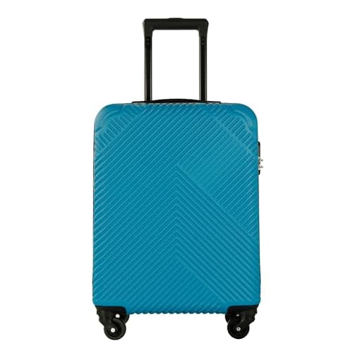 Neo 3 Piece Hard Shell Luggage Suitcase Set ABS Expandable Handle Lightweight Durable Trolley Travel with 360 Spinner Wheels Inbuilt Lock 20" 24" 28" (Electric Blue) — view 6