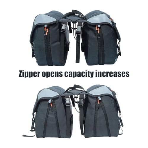 HOMPER Bike Double Pannier Bag 35L Large Capacity with Reflective Stripe — view 5