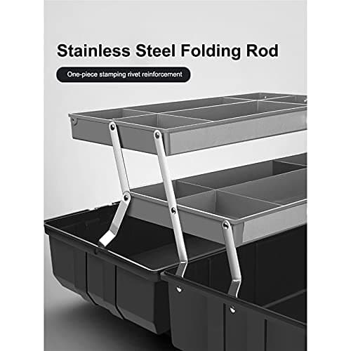 Tool Box Suitcase Tool Box Professional 3-layer Folding Toolbox Kit Case Hardware Repair Garage Plastic Material Glossy Home Storage Tool Case (Color : 21 Inch) — view 5