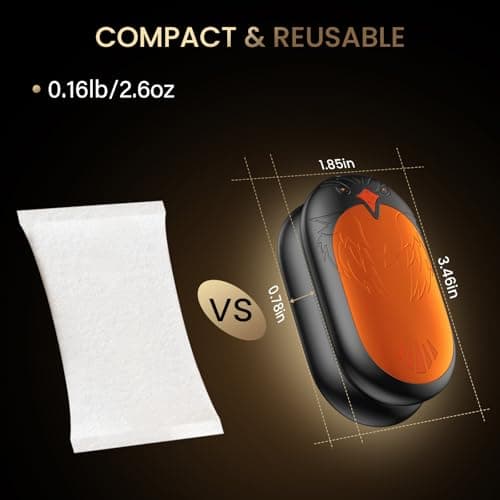 Rechargeable Hand Warmers 2 Pack, 24 Hrs Warmth, Magnetic Electric Heater — view 6