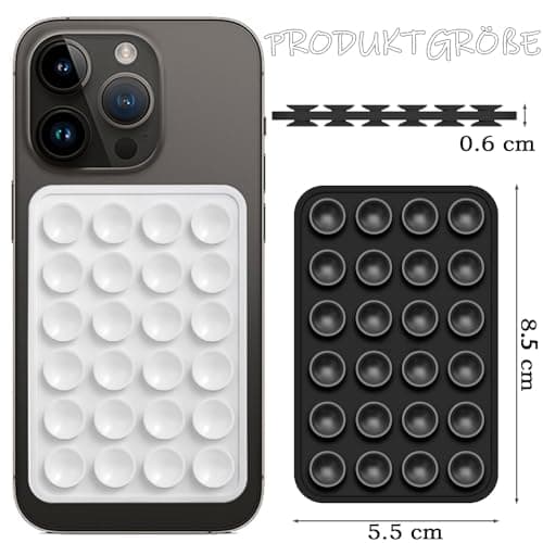 SENLINLU 6Pack Silicone Double Sided Suction Cup Phone Case Mount, Suction Phone Holder, Hands-Free Designed for Car/Dashboard/Gym/Mirror Multi-Surface Mount for afll Phone — view 2