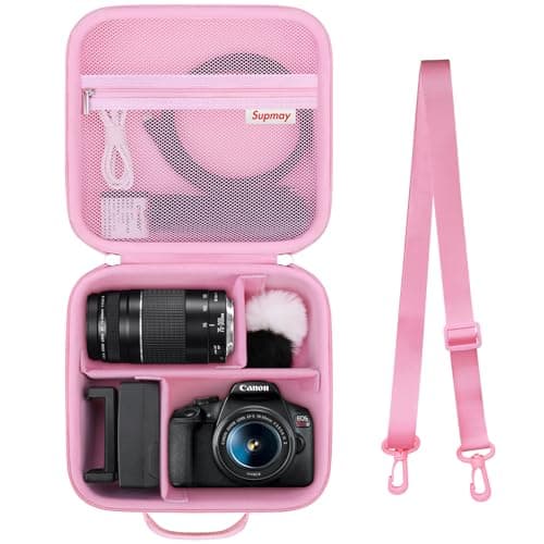 Supmay Travel Case for Canon EOS 2000D/1200D/4000D/1100D DSLR Camera, Pink