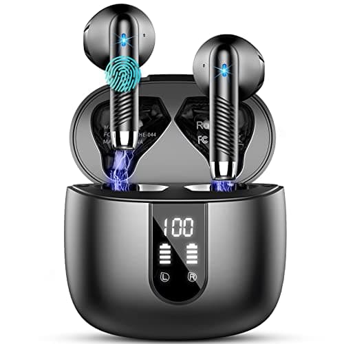 Drsaec Wireless Earbuds, 2026 NEW Wireless Headphones with 4 ENC Mic Black — view 2