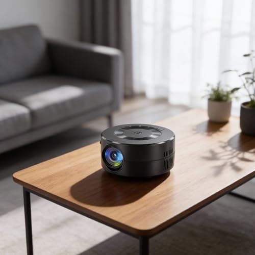 Portable Miniature Projector YT200 | Compact Pocket Cinema for Travel | Home & Outdoor Use | Supports Phone Connection and External Audio | and Play Setup | Black — view 3