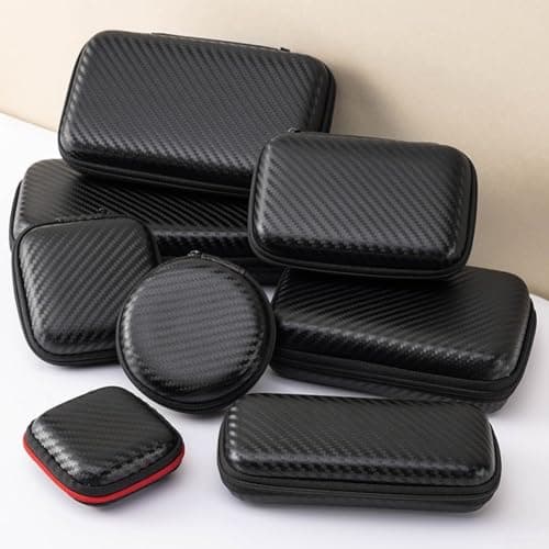 EVA Headphone Case Carbon Fiber Hard Shell Storage Organizer — view 5