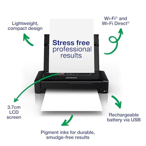 Epson WorkForce WF-110W A4 Portable Single Function Inkjet Printer — view 2