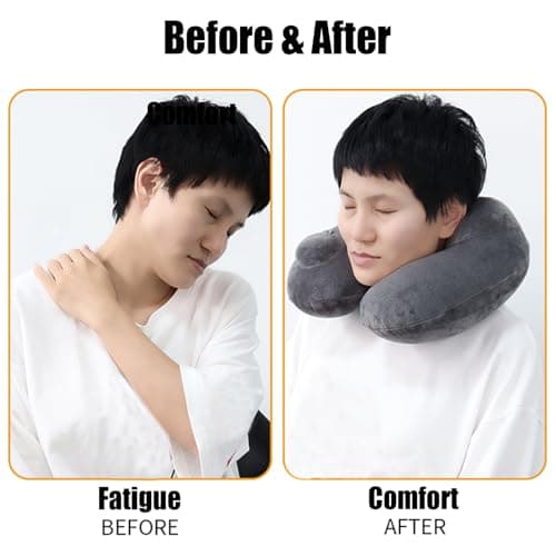 Inflatable Travel Pillow Blow up Travel Pillows for Sleeping Airplane — view 6