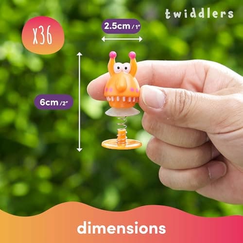 THE TWIDDLERS 36 Monster Spring Jump Up Pop Up Toys, Party Bag Fillers Kids — view 4
