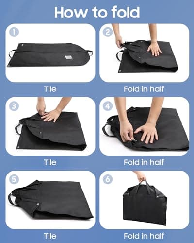 Lictin Suit Carrier Covers, Hanging & Foldable Garment Bags（100 x 60cm ） — view 4