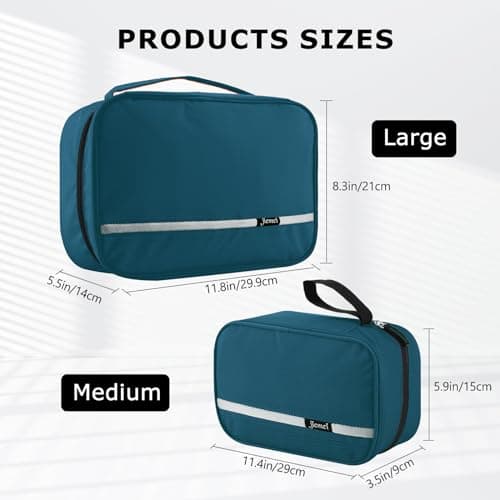 jiemei Hanging Toiletry Bag Waterproof, Travel Wash Bag for Men & Women with 4 Compartments, Foldable Compact Size, Super Durable Fabric — view 2