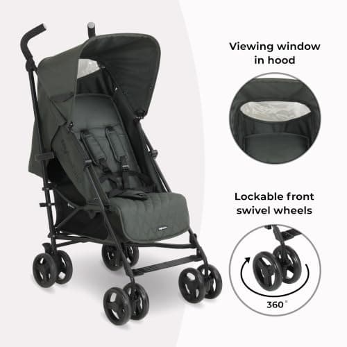 My Babiie MB01 Stroller - from Birth to 4 Years (22kg), Lightweight & Compact Umbrella Fold, Travel Buggy for Toddlers - Forest Green — view 4