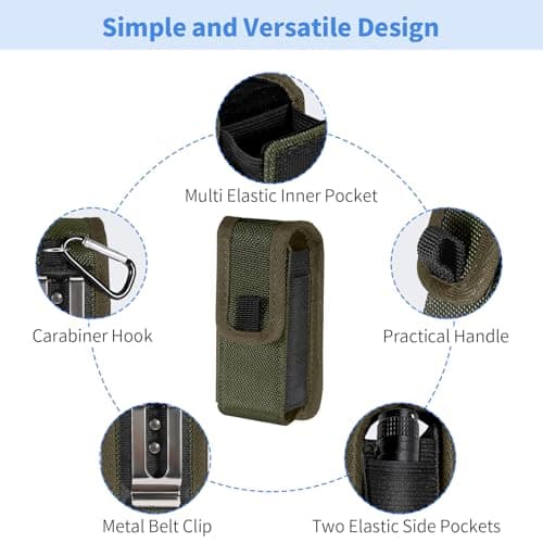 KENOBEE Multitool Sheath EDC Pouch, Utility Tactical Waist Pack, Army Green — view 5
