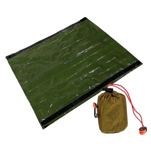 BESPORTBLE 3 Sets Sleeping Thermal Blanket Emergency Waterproof Camp Kit Air Pouch Inflatable Liner Tent Sleep Sack Wearable Traveling Backpack Sleep Bags for Adults Aluminum Film — view 6