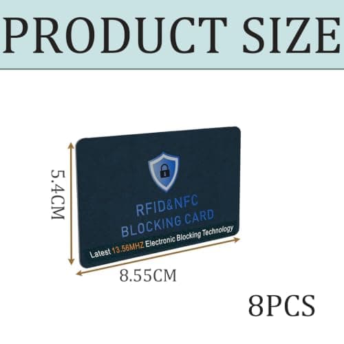 aieieii 8Pcs RFID Blocking Card, Credit Card Protector, Durable NFC Blocker — view 4