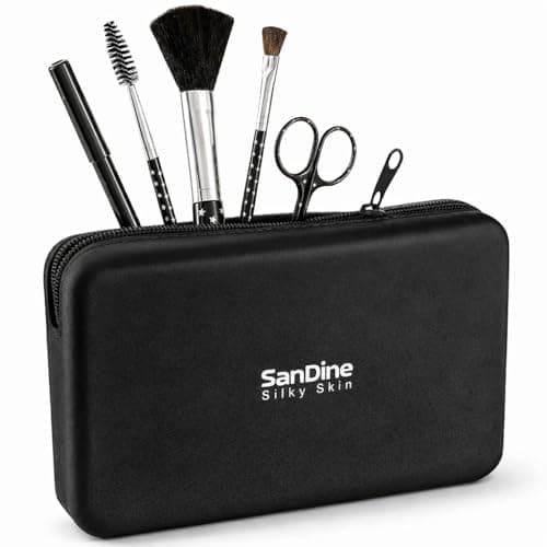 Silicone Cosmetic Bag – Waterproof Travel Makeup Pouch - Food-Grade Silicone Toiletry Organizer for Women & Men – Compact Stylish Multi-Functional Storage - by Sandine (Black) — view 2