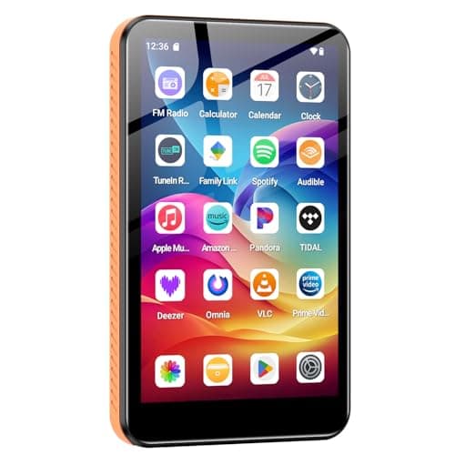 Fanvace 32GB MP3 Players with Bluetooth WiFi, Android 13 MP3 MP4 Players with 4" Touchscreen and Speaker, Spotify Music Player with Audible, Amazon Music, Play Store (Orange) (32GB-Orange)
