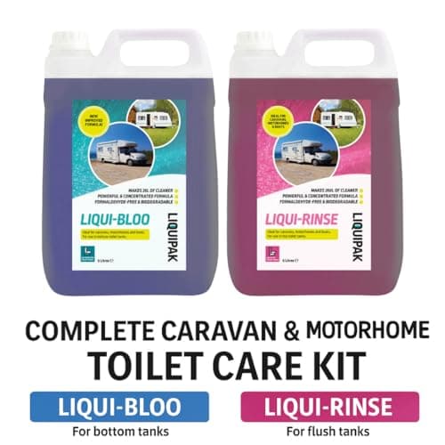 Liquipak Caravan Toilet Fluid & Rinse Chemical, Blue 5L & Pink 5L - For Caravan, Camper, Motorhome, Boat - Liqui-Bloo & Rinse, Concentrated, Formaldehyde Free 2x5L — view 6