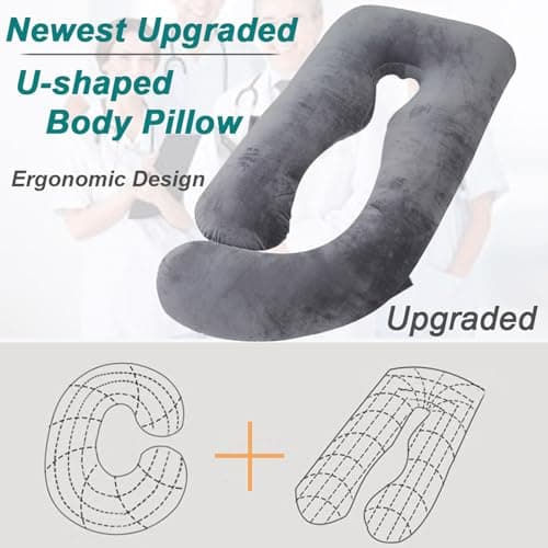 AS AWESLING Pregnancy Pillow, Nursing, Support and U Shaped Full Body Pillow for Pregnant Women with Removable Cover (GREEN) — view 6