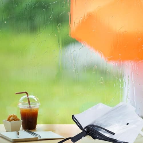 Wisebom Transparent Automatic Folding Clear Tri-fold 8 Ribs Compact Travel Umbrella - Rainproof, Windproof, See Through for Wedding Photography — view 6