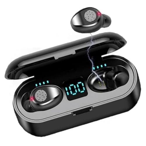 Wireless Earbuds, Bluetooth Headphones, Bluetooth 5.4 Headphones In Ear with Noise Cancelling Mic, LED Display Wireless Earphones Deep Bass Stereo Sound, Sweat Resistant, Long Battery Life