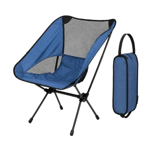 Indigo Blue Folding Camping Chair - Lightweight Canvas Packaway Seat