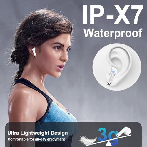 Wireless Earbuds, NEW Mini Bluetooth 5.4 Headphones In Ear with Deep Bass — view 6