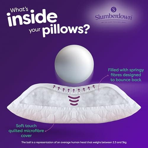 Slumberdown Rebound Pillows 2 Pack Hotel Quality for Cloud-Like Comfort — view 6