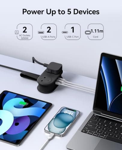 ORICO PD 20W Extension Lead 1.11M with 3 USB Slots (1 USB C) Black, AP3PRO — view 2