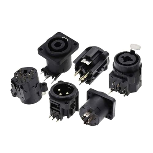 1PCS 3pin XLR Female Socket Connector Panel Mount Mixer Microphone Audio Speakers Plug Adapter(Lavender) — view 3