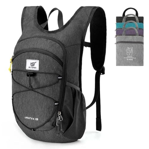 SKYSPER 15L Hiking Backpack Lightweight Foldable Daypack with Chest Strap Small Travel Rucksack for Women Men Packable Folding Bagpack for Travelling