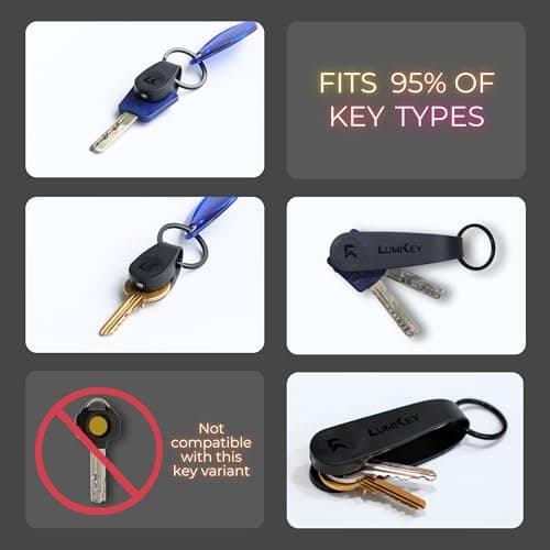 LumiKey Mini - LED Key Light for Door and Locks, Light Up Keyring Torch, Keychain Flashlight with Key Organiser for Easy Lock, Doorway and Porch Lighting (Mini) — view 6