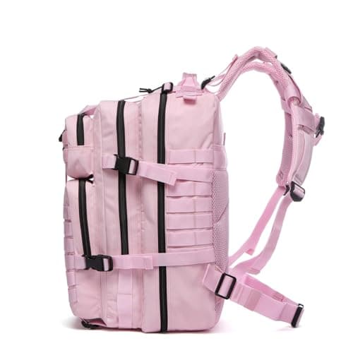 Thuram 50L Durable Nylon Waterproof Fishing Hunting Backpack Outdoor Military Rucksacks Tactical Sports Camping Hiking Bags (Light Pink) — view 6
