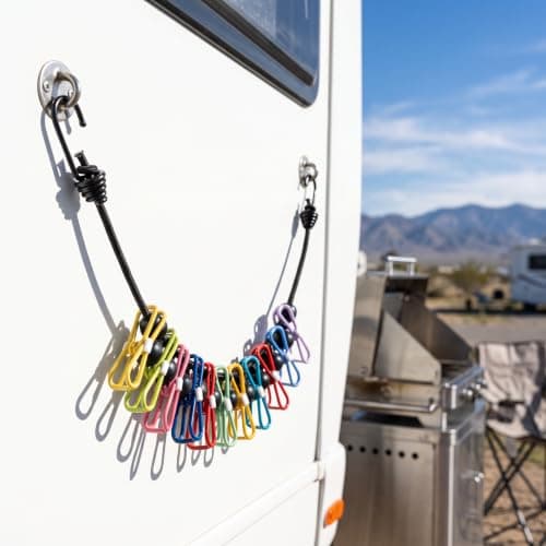 Rovelin 2 PCS Portable Travel Washing Line with12 Windproof Pegs — view 4