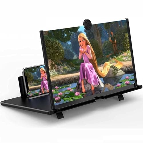 Chililon 20 Inch Phone Screen Magnifier, HD Foldable Portable Screen Amplifier with Stand for Movies & Gaming, Universal Smartphone Viewer Gift for Men